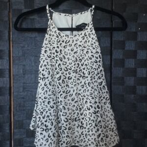 11 HONORE Tank Blouse Size 22 NWT Cropped Plus Size Curvy Animal Print Halter
